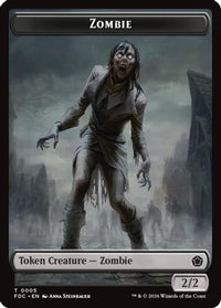 Zombie // The Monarch Double-Sided Token -  (FDC-5 // 17) - Commander: Foundations