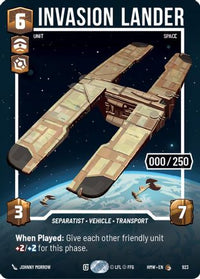 Invasion Lander (Serialized) (923) - Homeworlds Foil