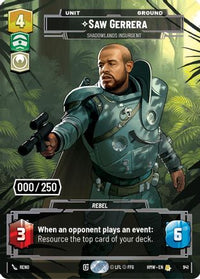 Saw Gerrera - Shadowlands Insurgent (Serialized) (941) - Homeworlds Foil
