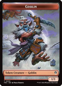 Goblin // Spirit Double-Sided Token -  Foil (FRC-9 // 4) - Commander: Reality Fracture