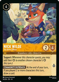 Nick Wilde - Toy Drive Officer (14/204) Cold Foil - Hyperia City