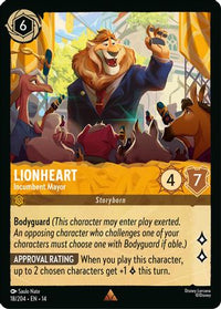 Lionheart - Incumbent Mayor (18/204) Cold Foil - Hyperia City