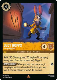 Judy Hopps - Always Vigilant (24/204) Cold Foil - Hyperia City