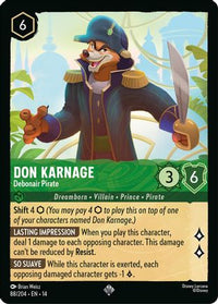 Don Karnage - Debonair Pirate (88/204) Cold Foil - Hyperia City