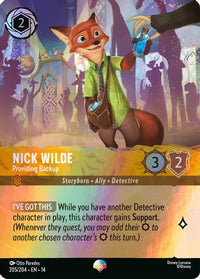 Nick Wilde - Providing Backup (Epic) (205/204) Holofoil - Hyperia City