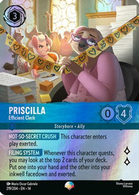 Priscilla - Efficient Clerk (Epic) (219/204) Holofoil - Hyperia City