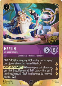 Merlin - Ink Drop Tinkerer (10) Holofoil - Disney Lorcana Promo Cards
