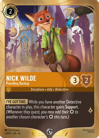 Nick Wilde - Providing Backup (5) Holofoil - Disney Lorcana Promo Cards