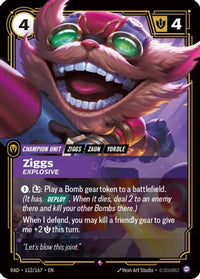 Ziggs, Explosive (112/167) - Radiance Foil
