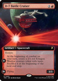 D-7 Battle Cruiser (Extended Art) -  Foil (TRK-463) - Star Trek