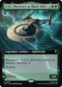 U.S.S. Discovery, at Black Alert (Extended Art) -  Foil (TRK-474) - Star Trek