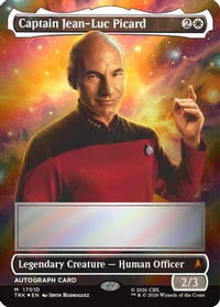 Captain Jean-Luc Picard (Borderless) (Signed) -  Foil (TRK-1701) - Star Trek