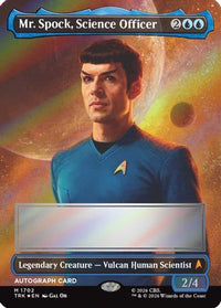 Mr. Spock, Science Officer (Borderless) (Signed) -  Foil (TRK-1702) - Star Trek