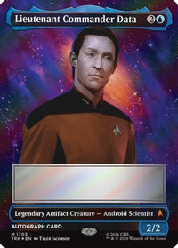 Lieutenant Commander Data (Borderless) (Signed) -  Foil (TRK-1703) - Star Trek
