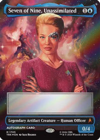 Seven of Nine, Unassimilated (Borderless) (Signed) -  Foil (TRK-1705) - Star Trek