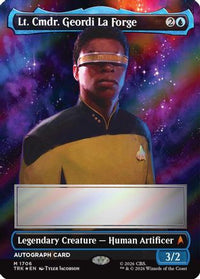 Lt. Cmdr. Geordi La Forge (Borderless) (Signed) -  Foil (TRK-1706) - Star Trek
