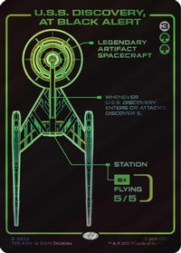 U.S.S. Discovery, at Black Alert (Showcase) -  Foil (TRK-554) - Star Trek