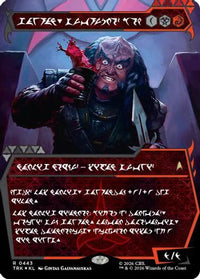 Gowron, Eager for Battle (Showcase) (Klingon) -  Foil (TRK-443) - Star Trek