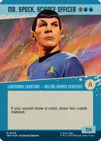 Mr. Spock, Science Officer (Borderless) (Surge Foil) -  Foil (TRK-535) - Star Trek