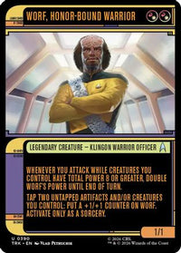 Worf, Honor-Bound Warrior (Showcase) (0390) -  Foil (TRK-390) - Star Trek