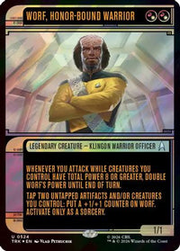 Worf, Honor-Bound Warrior (Showcase) (0524) (Surge Foil) -  Foil (TRK-524) - Star Trek