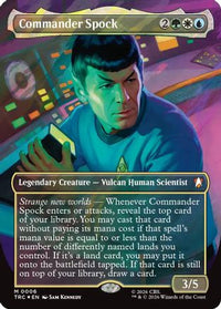 Commander Spock (Borderless) (Surge Foil) -  Foil (TRC-006) - Commander: Star Trek