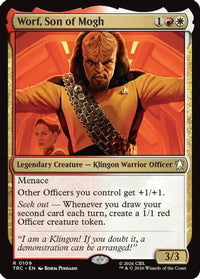 Worf, Son of Mogh (Surge Foil) -  Foil (TRC-109) - Commander: Star Trek