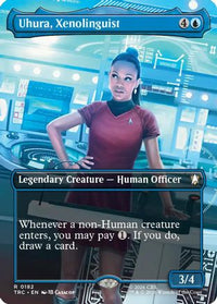 Uhura, Xenolinguist (Borderless) -  Foil (TRC-182) - Commander: Star Trek