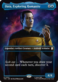 Data, Exploring Humanity (Borderless) -  Foil (TRC-202) - Commander: Star Trek
