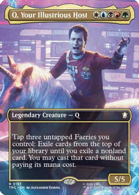 Q, Your Illustrious Host (Borderless) -  (TRC-187) - Commander: Star Trek