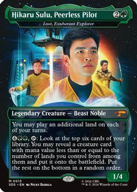 Hikaru Sulu, Peerless Pilot - Loot, Exuberant Explorer (Borderless) -  Foil (SDS-013) - Star Trek: Stardates