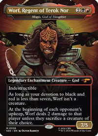 Worf, Regent of Terok Nor - Mogis, God of Slaughter (Borderless) -  Foil (SDS-026) - Star Trek: Stardates