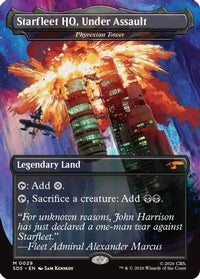 Starfleet HQ, Under Assault - Phyrexian Tower (Borderless) -  (SDS-029) - Star Trek: Stardates