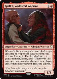 Grilka, Widowed Warrior (Surge Foil) -  Foil (TRC-070) - Commander: Star Trek