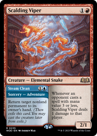 Scalding Viper // Steam Clean (Promo Pack) [Wilds of Eldraine Promos]