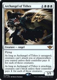 Archangel of Tithes [Outlaws of Thunder Junction Prerelease Promos]
