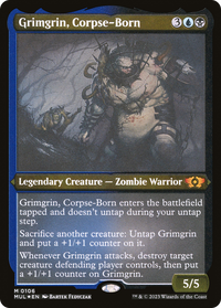 Grimgrin, Corpse-Born (Foil Etched) -  Foil (MUL-106) - Multiverse Legends