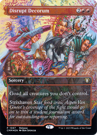 Disrupt Decorum (Borderless Alternate Art) [Promo] [Commander Masters]
