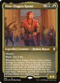 Nine-Fingers Keene (Foil Etched) -  Foil (CLB-546) - Commander Legends: Battle for Baldur's Gate