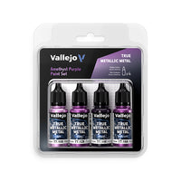 True Metallic Metal Set: Amethyst Purple (4 Color Set), 18 ml.
