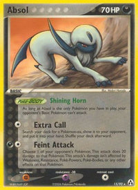 Absol  - Reverse Holofoil Legend Maker - Rare