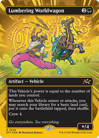 Lumbering Worldwagon -  (Borderless) Foil (DFT-528) - Aetherdrift