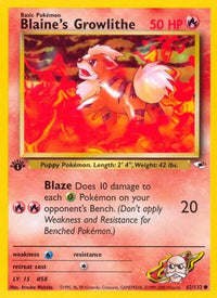 Blaine's Growlithe (62) (62) 062  - Unlimited Gym Heroes - Common