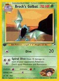 Brock's Golbat 039  - Unlimited Gym Heroes - Uncommon