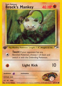 Brock's Mankey (67) (67) 067  - Unlimited Gym Heroes - Common