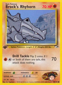 Brock's Rhyhorn (70) (70) 070  - Unlimited Gym Heroes - Common