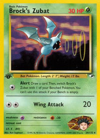 Brock's Zubat (24) (24) 024  - Unlimited Gym Heroes - Rare