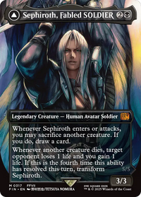 Sephiroth, Fabled SOLDIER (Borderless) (0317) -  (Borderless) Foil (FIN-317) - FINAL FANTASY