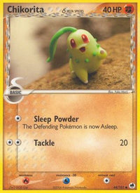 Chikorita (Delta Species) 044  - Reverse Holofoil Dragon Frontiers - Common