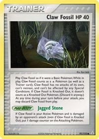 Claw Fossil  - Reverse Holofoil Holon Phantoms - Common